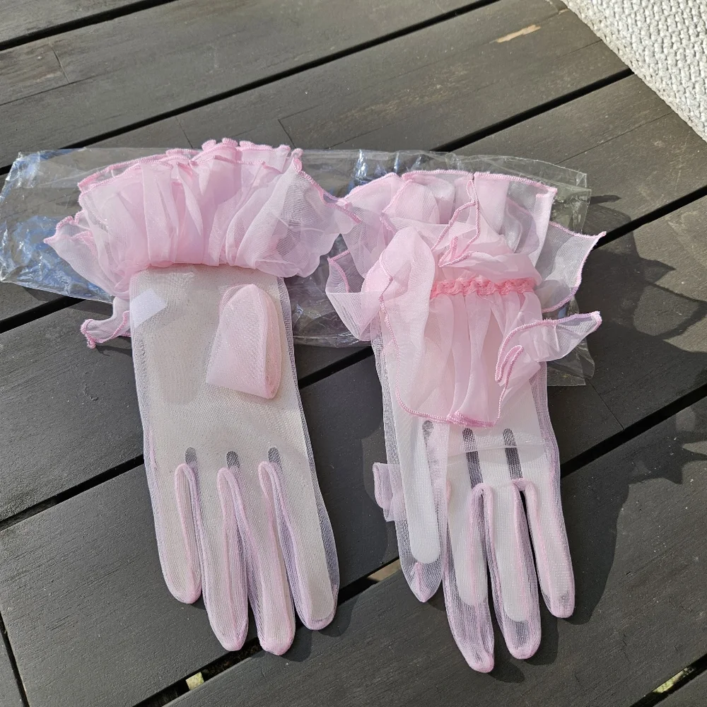 Vintage 60s Gloves Pink Old HOLLYWOOD Gloves Chic Mod Gift Bnip
